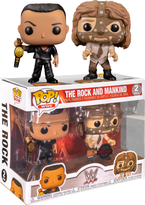 WWE - The Rock vs Mankind Pop! Vinyl Figure 2-Pack