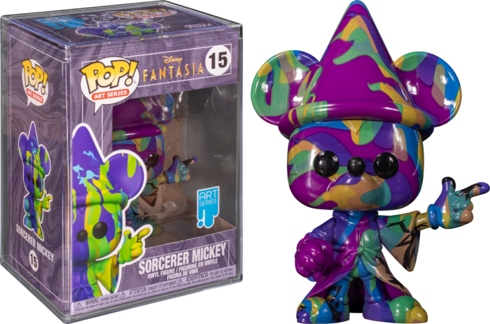 ​Fantasia - Sorcerer Mickey Purple & Green Artist Series 80th Anniversary Pop! Vinyl Figure with Pop! Protector
