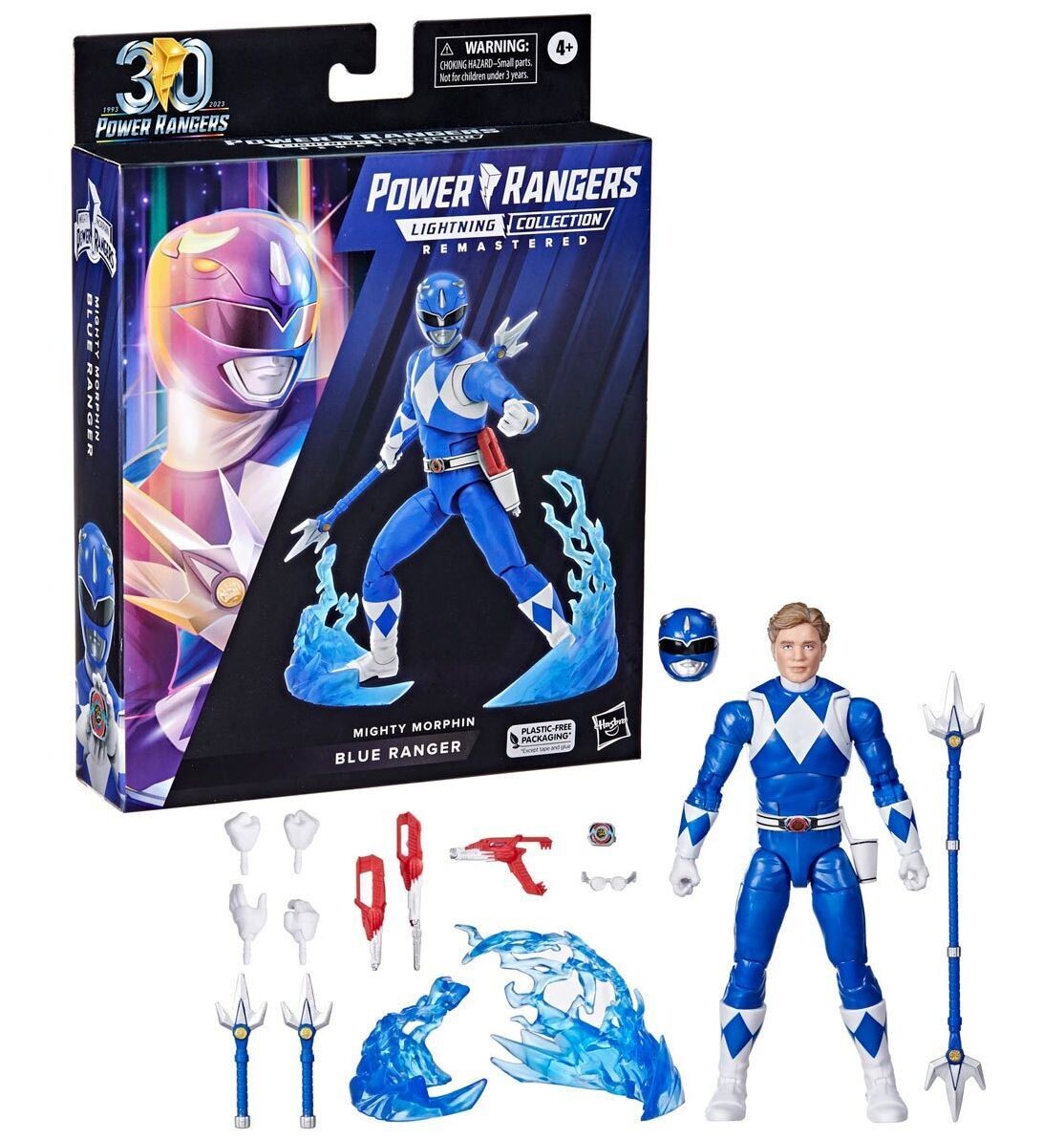 Power Rangers Lightning Collection Remastered - Ranger Blu Mighty Morphin 15 Cm, Statuetta Snodata