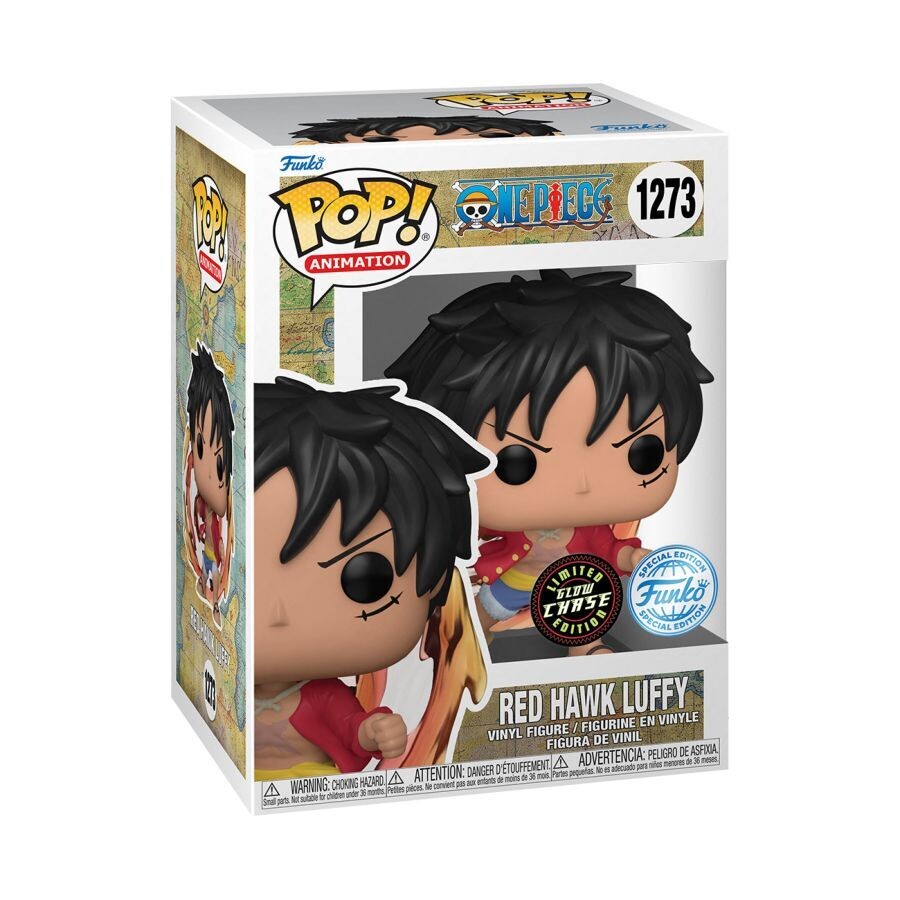 One Piece - Red Hawk Luffy Chase Pop! Vinyl  Figure Bundle of 6 (set of 6 Pops)