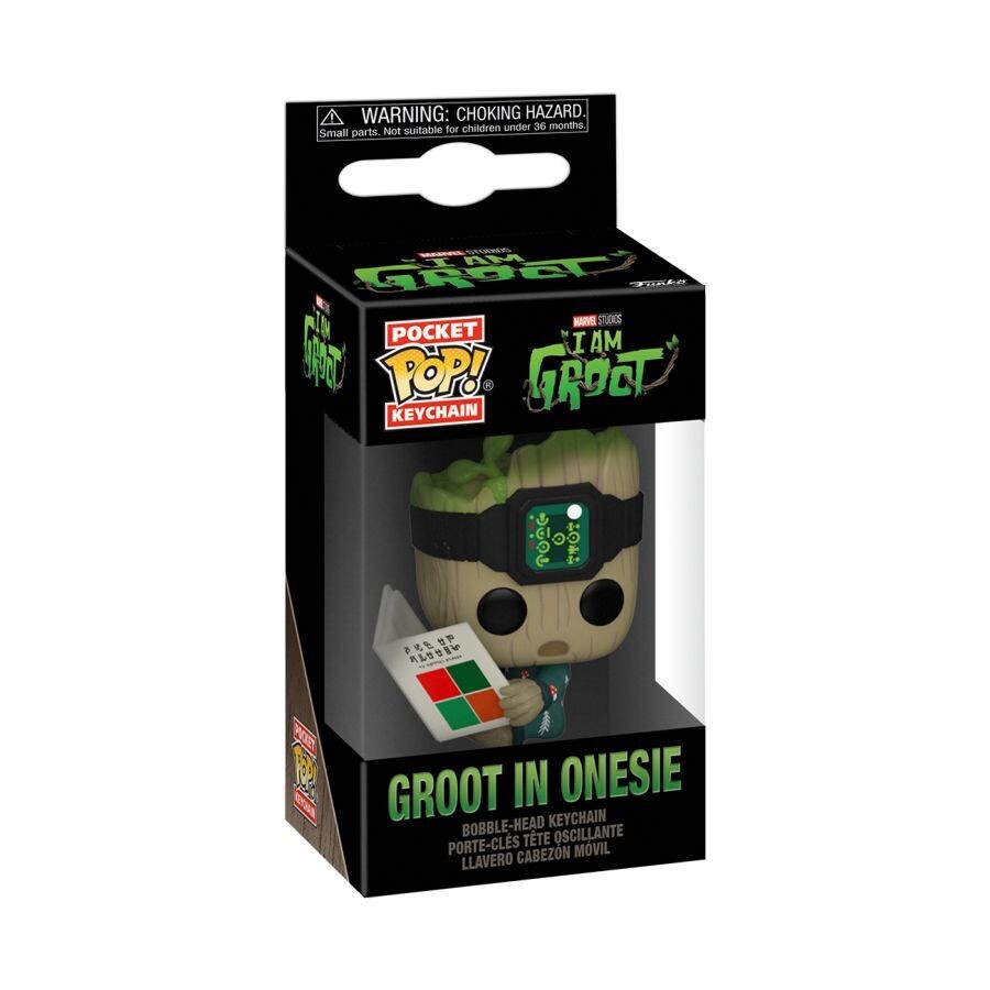 I Am Groot (TV) - Groot PJs w/book Pop! Keychain Figure