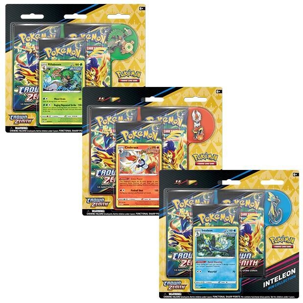 Pokemon TCG Crown Zenith Pin Blister (1 Pack)