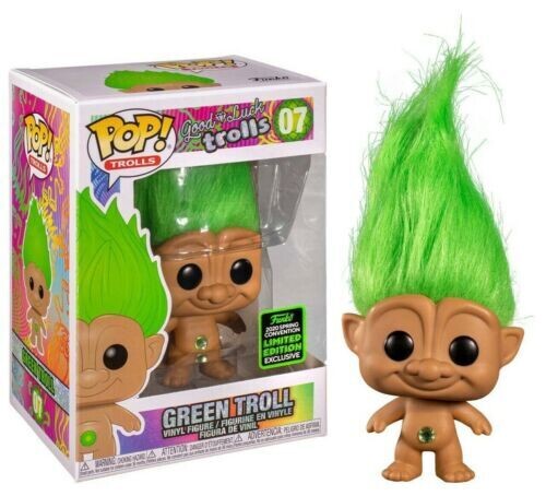 Good Luck Trolls - Green Troll Doll Pop! Vinyl Figure (2020 Spring Convention Exclusive)