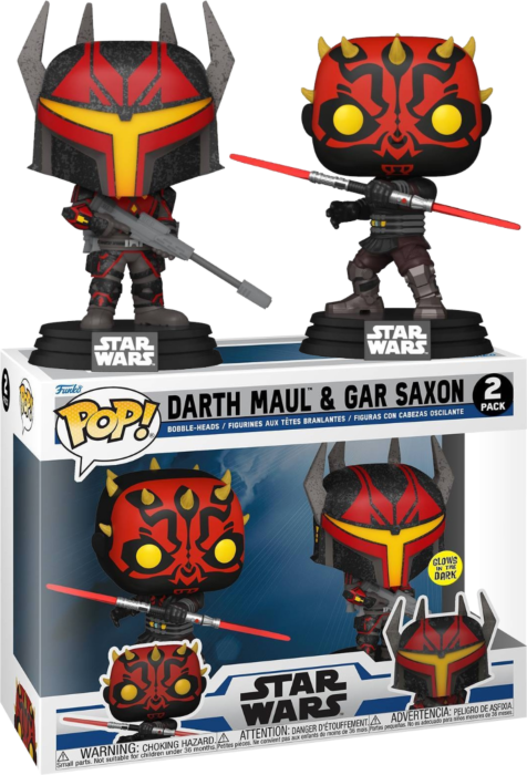 Star Wars: The Clone Wars - Darth Maul &amp; Gar Saxon Glow-in-the-Dark Pop! Vinyl Figure 2-Pack
