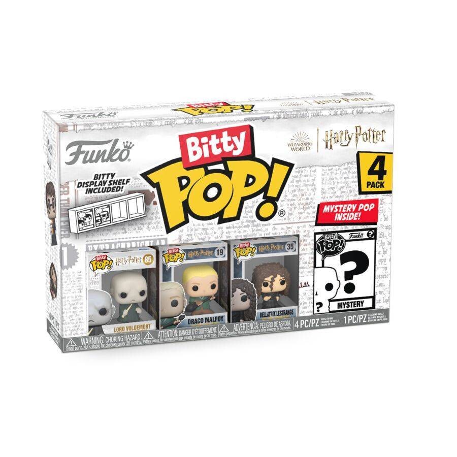 Harry Potter - Voldemort, Draco &amp; Bellatrix Bitty Pop! 4-Pack Vinly Figure