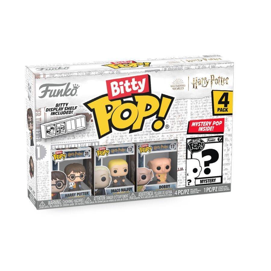 Harry Potter - Harry, Draco &amp; Dobby Bitty Pop! 4-Pack Vinly Figure