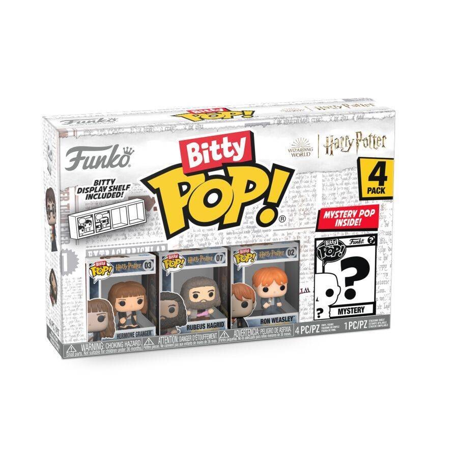Harry Potter - Hermione, Hagrid &amp; Ron Bitty Pop! 4-Pack Vinly Figure