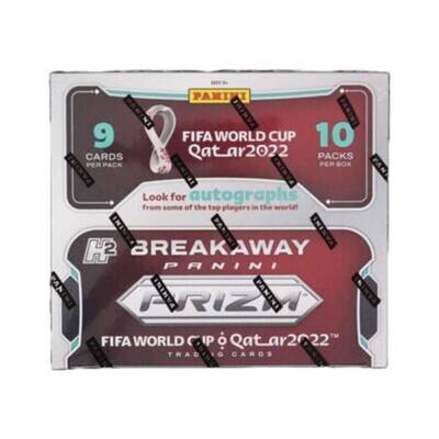 Soccer - 2022 Prizm Breakaway FIFA World Cup Soccer Cards (Display of 10) Sealed Box