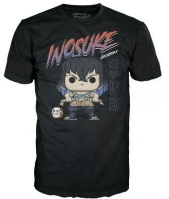 Funko Pop! T-Shirt Demon Slayer- Inosuke Unmasked Pop! Tees (Size M)