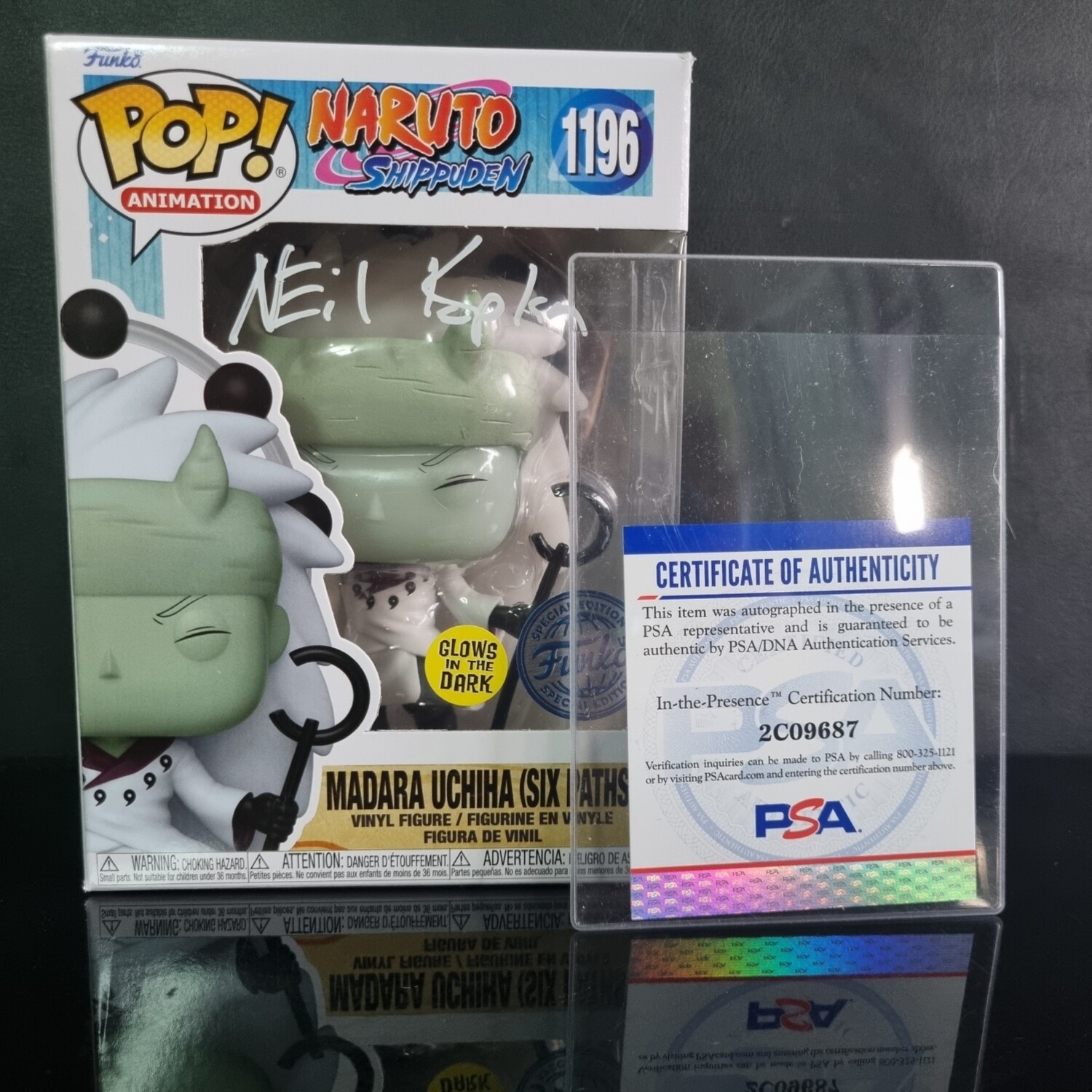 Naruto: Shippuden - Madara Uchiha (Sage of the Six Paths) Glow in the Dark Pop! Vinyl Figure (Signed)