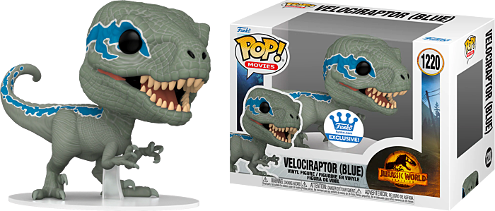 Jurassic World: Dominion - Velociraptor (Blue) Pop! Vinyl Figure (Funko Exclusive)