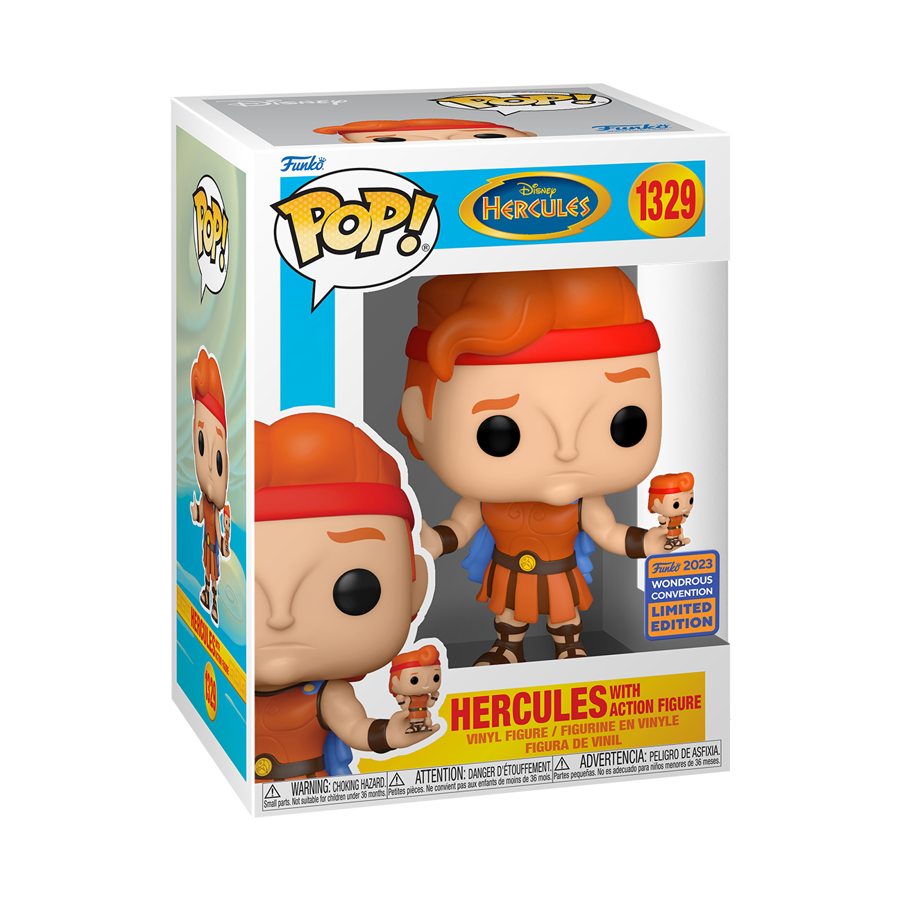 Disney Hercules- Hercules With Ation Figure Pop! Vinyl Figure (Wondrous Comic Con Exclusive 2023)
