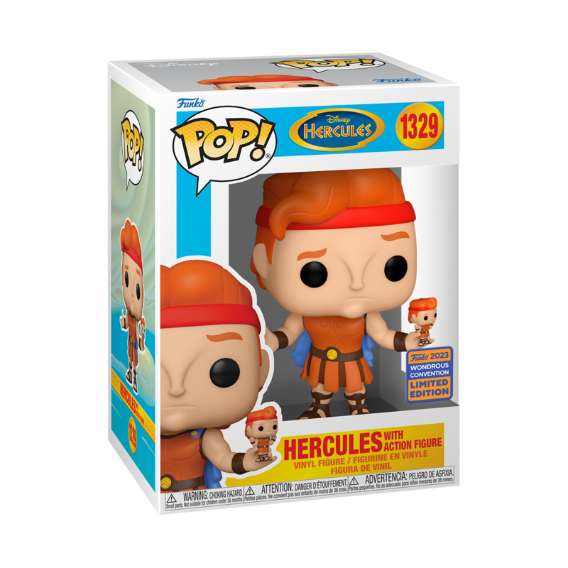 Disney Hercules- Hercules With Ation Figure Pop! Vinyl Figure (Wondrous Comic Con Exclusive 2023)