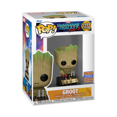 Guardians of the Galaxy: Volume 2- Groot With Button Pop! Vinyl Figure (Wondrous Comic Con Exclusive 2023)
