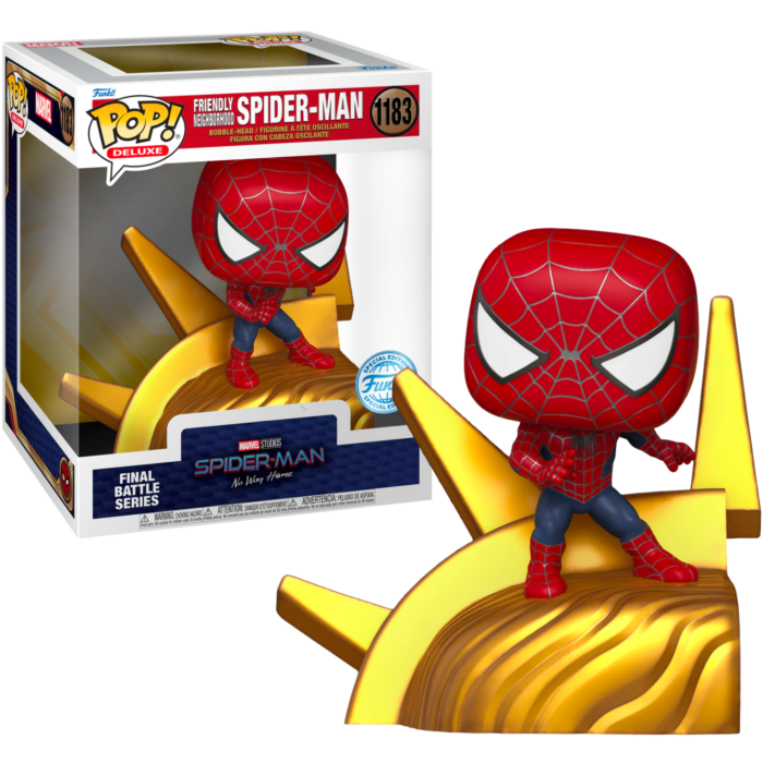Spider-Man: No Way Home - Friendly Neighbourhood Spider-Man Final Battle Series Build-A-Scene Deluxe Pop! Vinyl Figure
