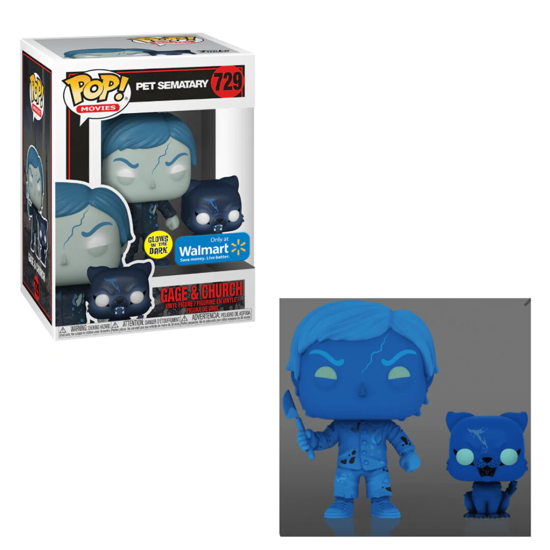 Pet Sematary- Gage and Church Pop! Vinyl Figure Glow In The Dark (Walmart Exclusive Sticker)