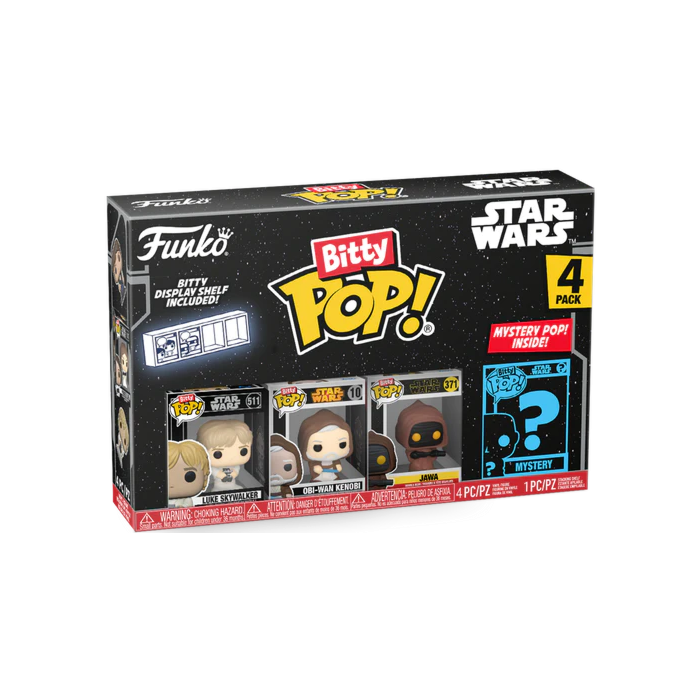 Star Wars - Luke Skywalker, Obi-Wan Kenobi, Jawa &amp; Mystery Bitty Pop! Vinyl Figure 4-Pack