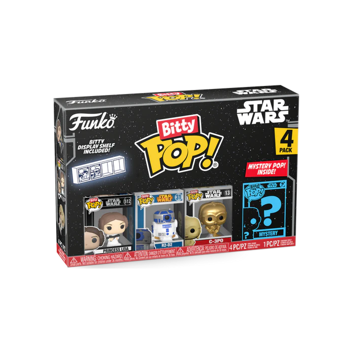 Star Wars - Princess Leia, R2-D2, C-3PO &amp; Mystery Bitty Pop! Vinyl Figure 4-Pack