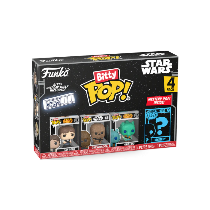Star Wars - Han Solo, Chewbacca, Greedo &amp; Mystery Bitty Pop! Vinyl Figure 4-Pack
