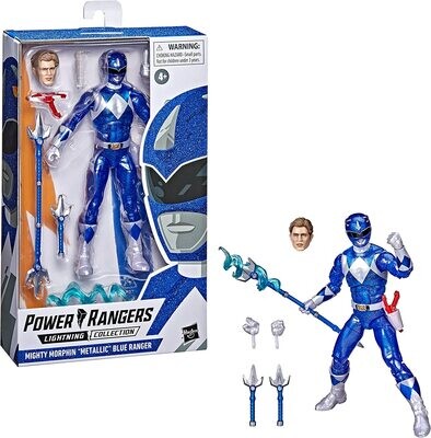 Power Rangers Mighty Morphin Metallic Blue Ranger Lightning Collection