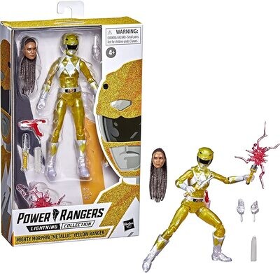 Power Rangers Mighty Morphin Metallic Yellow Ranger Lightning Collection
