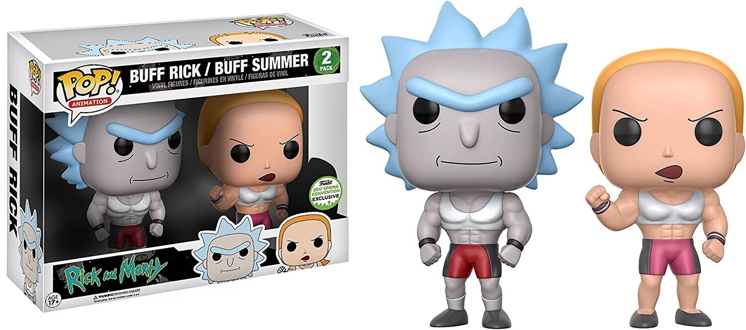 Rick and Morty - Buff Rick and Buff Summer 2 Pack Pop! Vinyl Figure (2017 Spring Convention Exclusive)