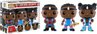 WWE - Big E, Xavier Woods &amp; Kofi Kingston Pop! Vinyl Figure 3 Pack