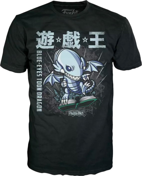 Funko Pop! T-Shirt Yu-Gi-Oh! - Blue Eyes Toon Dragon Metallic T-Shirt Pop! Tees (Size M)