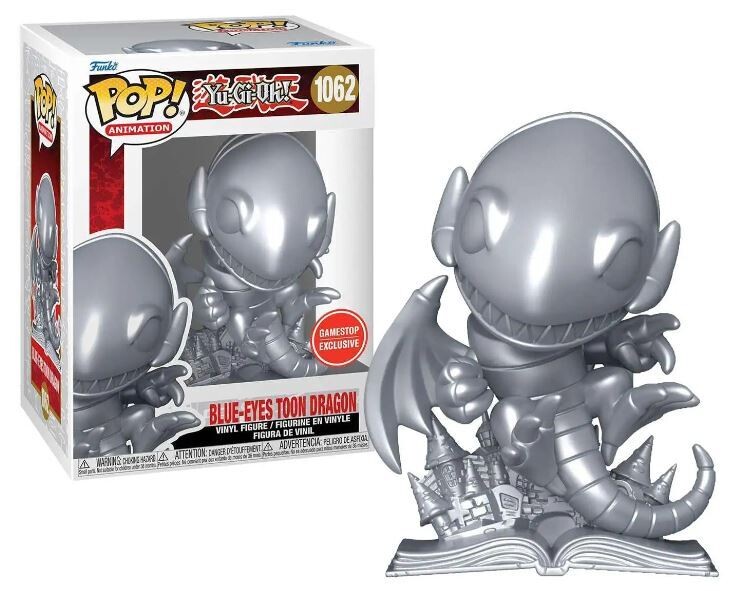Yu-Gi-Oh! - Blue Eyes Toon Dragon Metallic Pop! Vinyl Figure (Gamestop Exclusive Sticker)