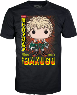 Funko Pop! T-Shirt My Hero Academia - Katsuki Bakugo T-Shirt Pop! Tees (Size M)