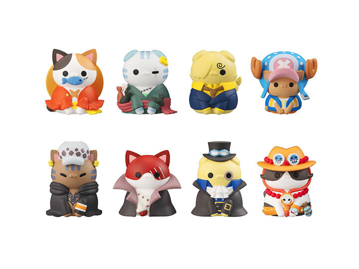 One Piece Mega Cat Project Nyan Piece Nyan! I'm Gonna be King of Paw-rates! Ver. Box of 8 Figures