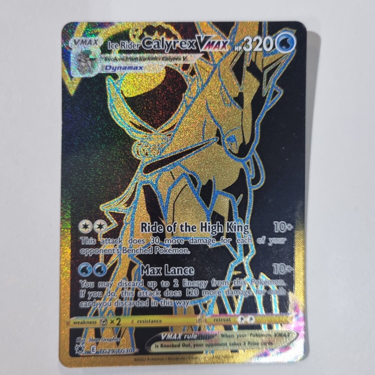 Pokemon Card- Ice Rider Calyrex Vmax