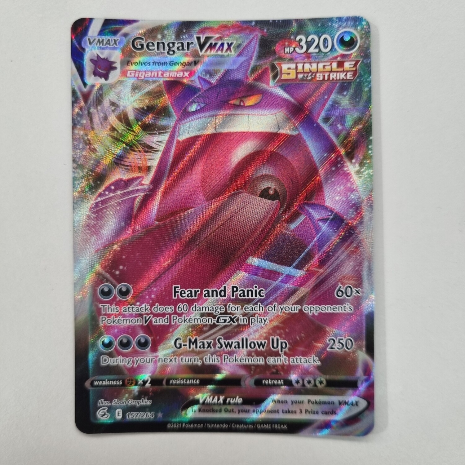 Pokemon Card- Gengar Vmax 157/264