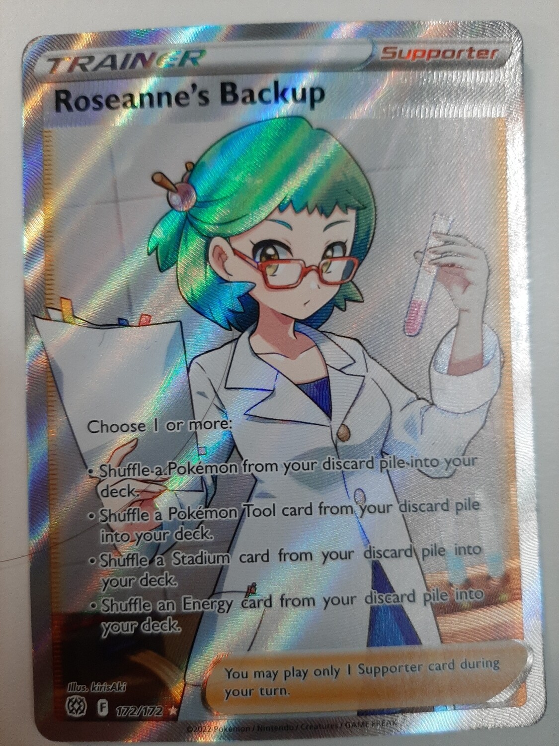 Pokemon Card- Trainer Roseanne's Backup 172/172