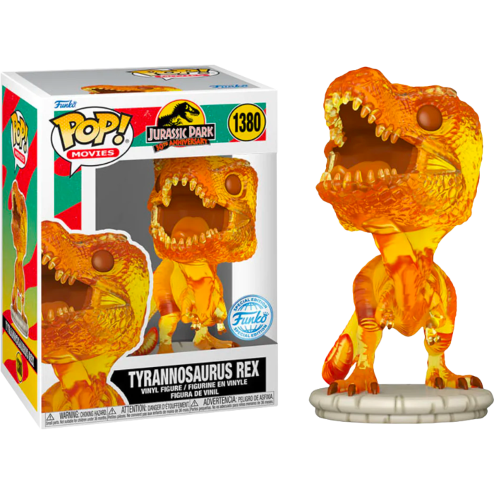 Jurassic Park - Tyrannosaurus Rex (Amber) Translucent Pop! Vinyl Figure