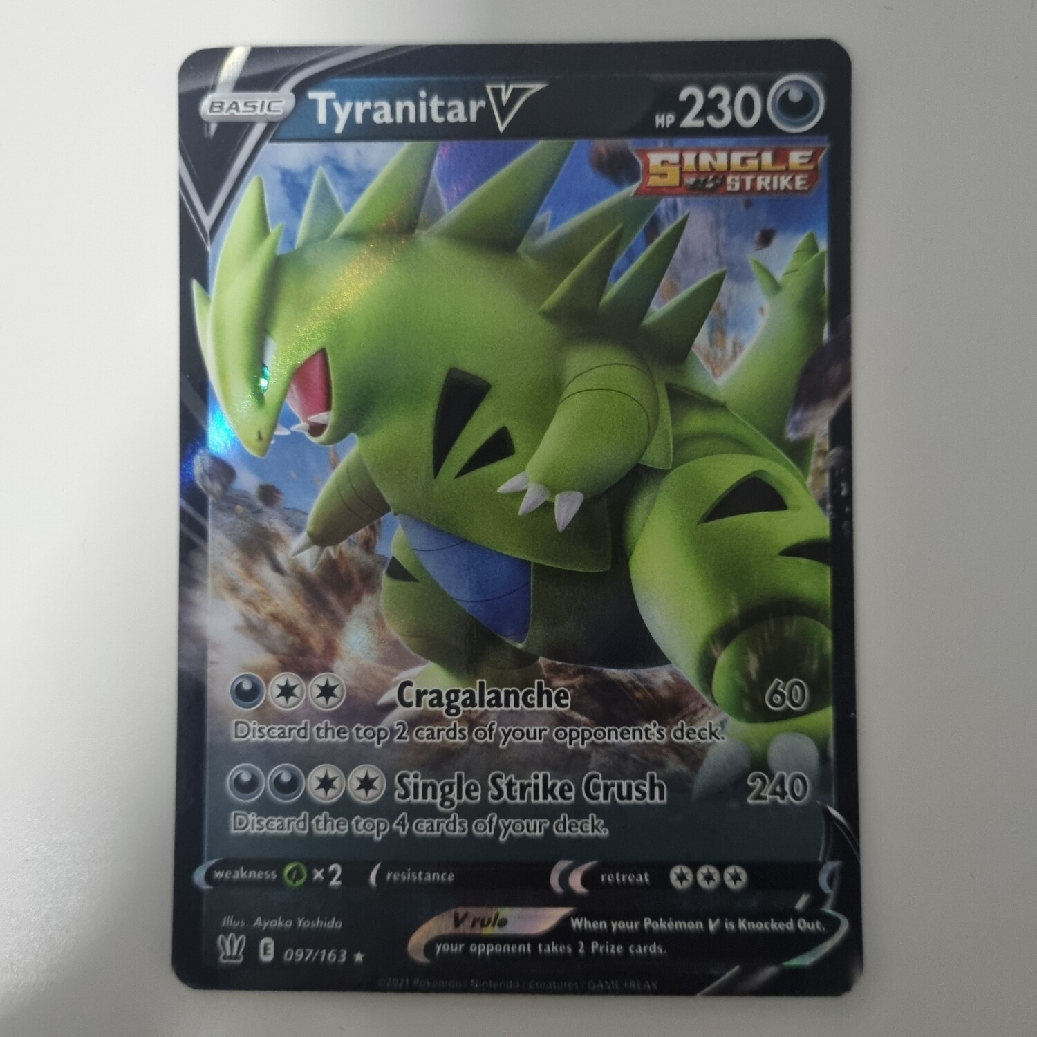 Pokemon Card- Tyranitar V 097/163