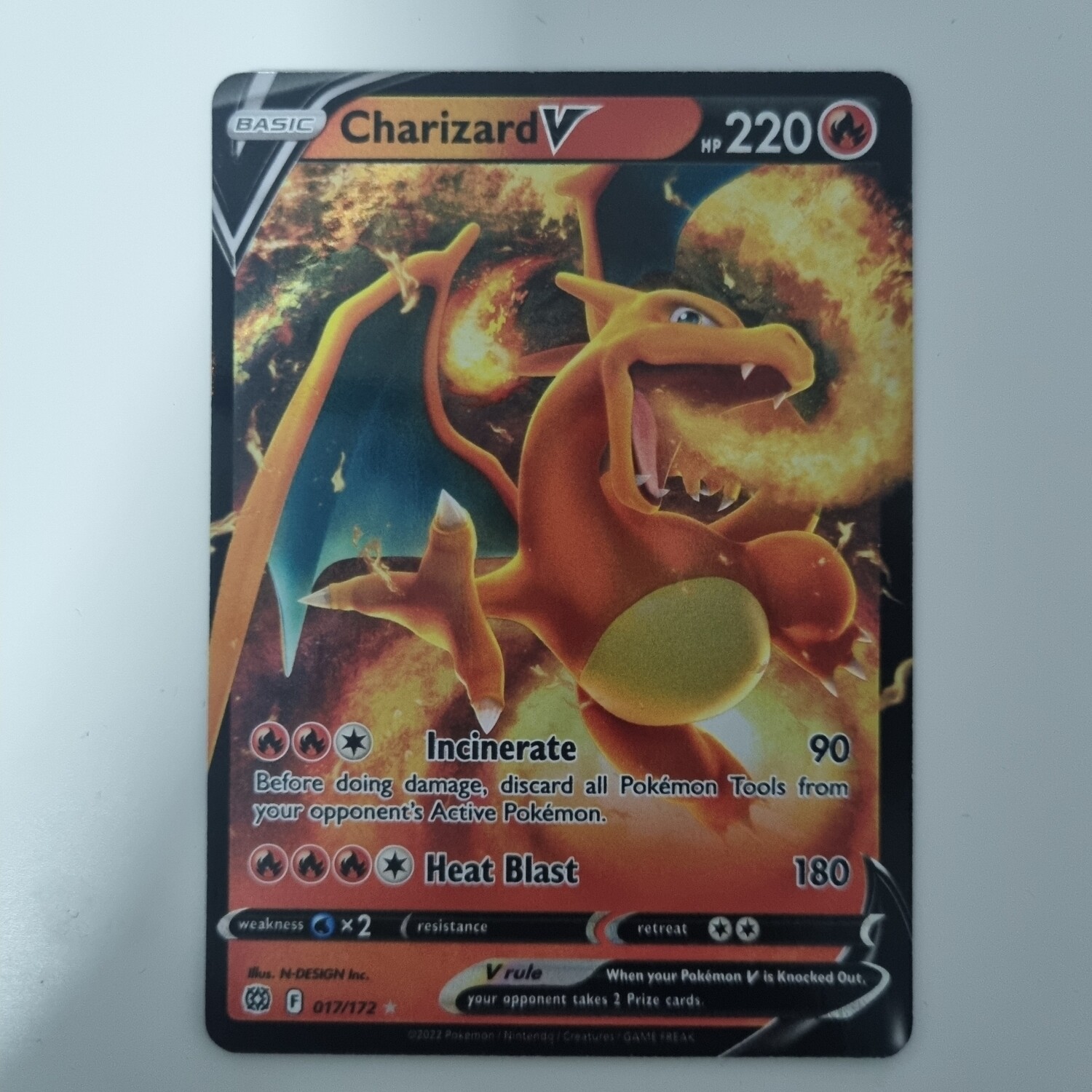 Pokemon Card- Charizard V 017/172 (A)