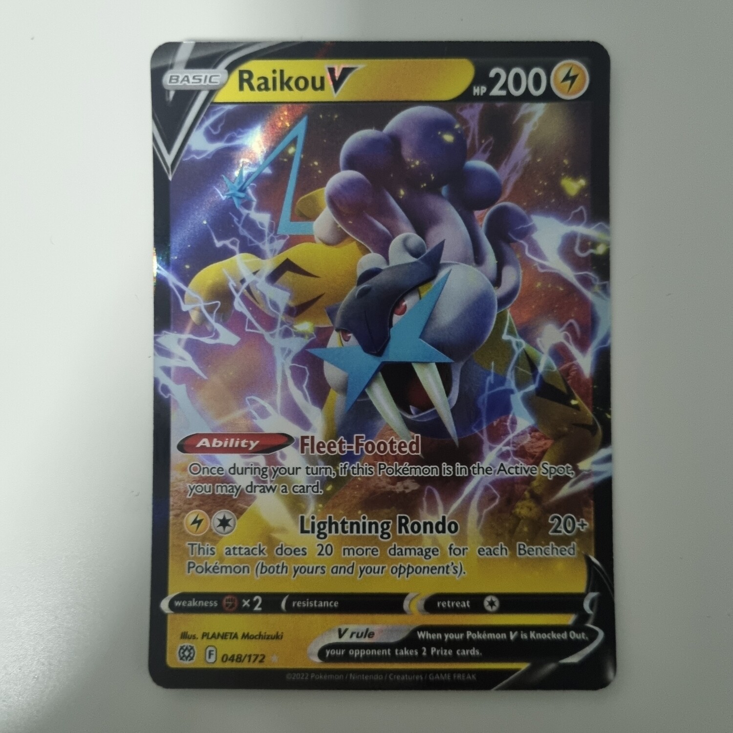 Pokemon Card- Raikou V 048/172 (B)