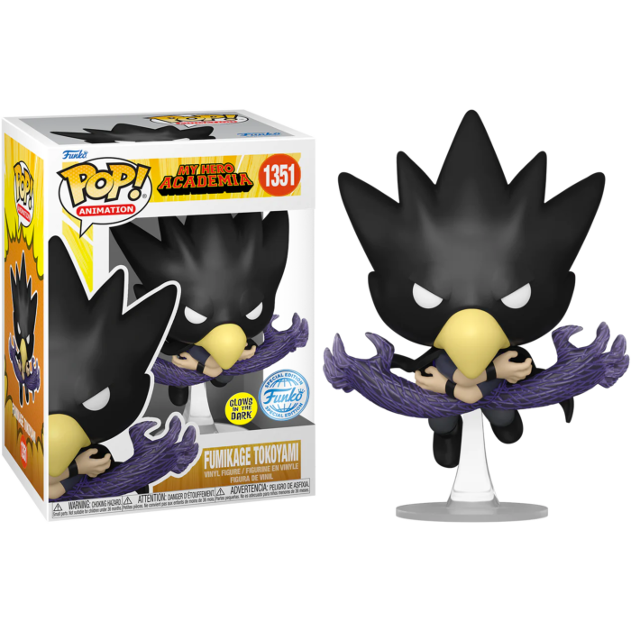 Pre-Order: My Hero Academia: Season 5 - Fumikage Tokoyami in Fallen Angel Glow-in-the-Dark Form Pop! Vinyl Figure