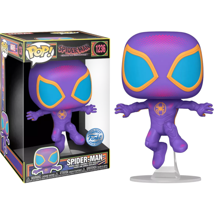 Order:  Spider-Man: Across the Spider-Verse - Spider-Man Blacklight 10&quot; Jumbo Pop! Vinyl Figure