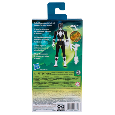 Mighty Morphin Power Rangers - Black Ranger Retro VHS 6” Scale Action Figure - alternate product image 2