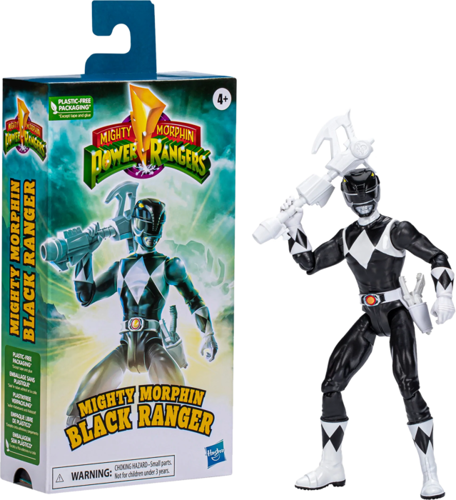 Mighty Morphin Power Rangers - Black Ranger Retro VHS 6” Scale Action Figure