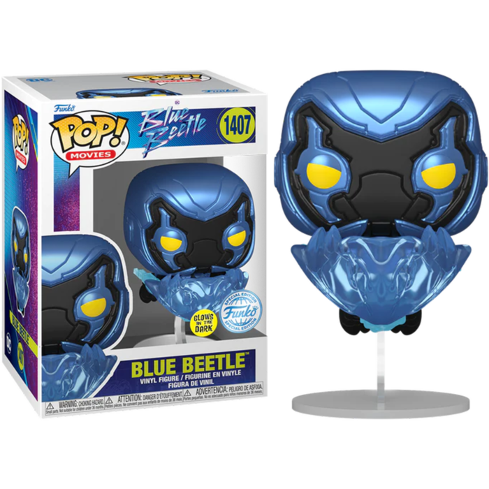 Blue Beetle (2023) - Blue Beetle in Flight Glow-in-the-Dark Pop! Vinyl Figure