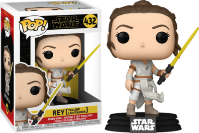 Star Wars Episode IX: The Rise Of Skywalker - Rey with Yellow Lightsaber Pop! Vinyl Figure