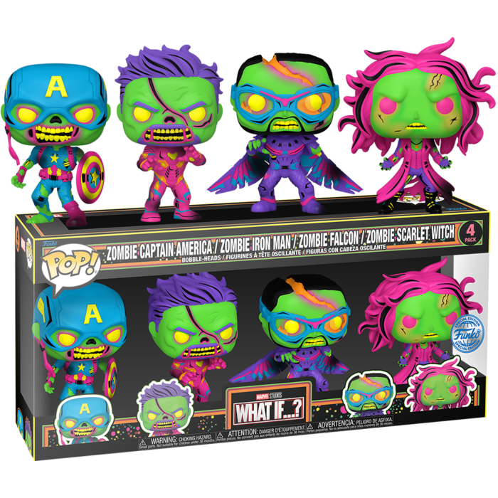 Pre-Order: What If...? - Blacklight Pop! Vinyl 4-Pack Pop! Vinyl Figure