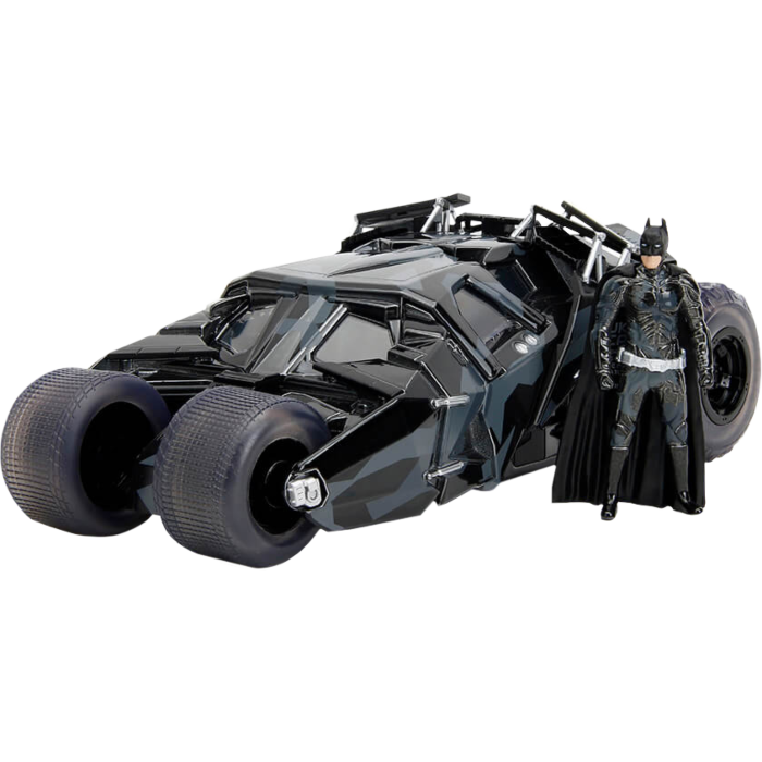 Order: The Dark Knight (2008) - Batman &amp; Tumbler Batmobile (Black Camo) 1/24th Scale Figure &amp; Die-Cast Vehicle Replica Set (2023 SDCC Exclusive)