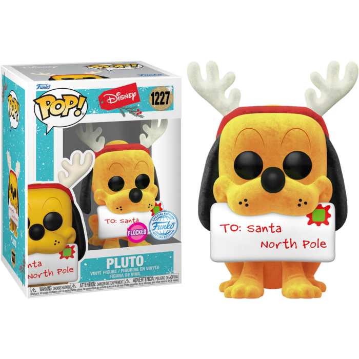 Disney: Holiday - Pluto Flocked Pop! Vinyl Figure