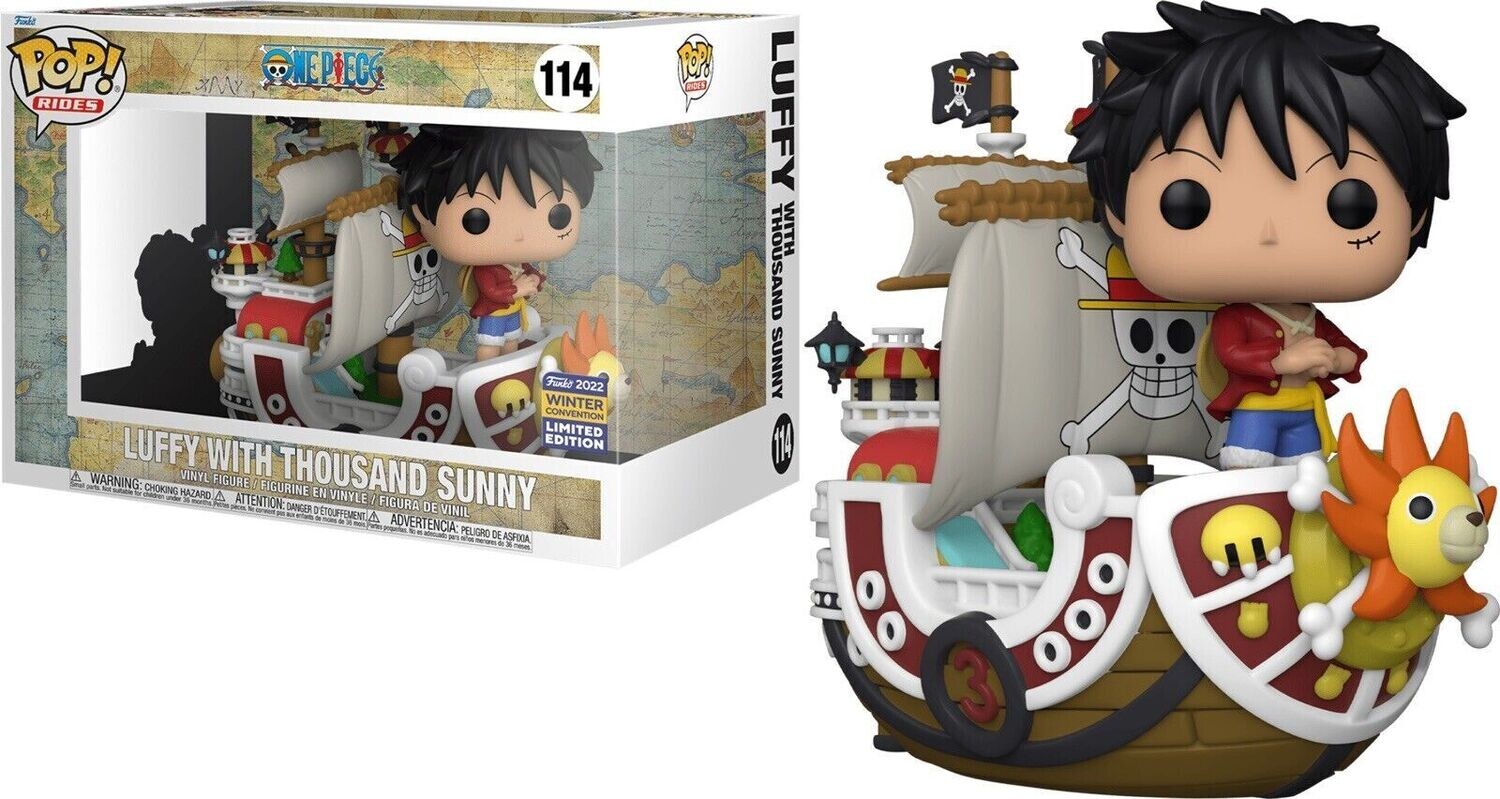 One Piece- Luffy With Thoudsand Sunny Ship Pop! Vinyl Figure (Comic Con Exclusive 2022) (box minor damaged)