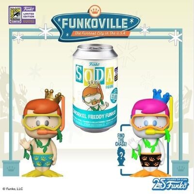 Freddy Funko- Snorkel Freddy Funko SODA Pop! Vinyl Figure (SDCC 2023 Exclusive)