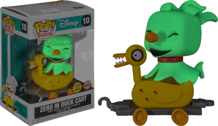 The Nightmare Before Christmas - Zero in Duck Train Cart Glow in the Dark Pop! Vinyl Figure